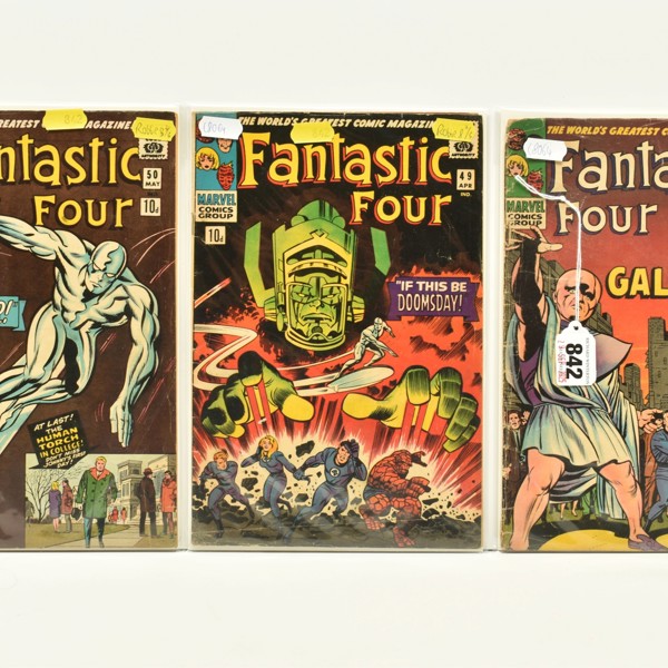 Marvel Comics Fantastic Four Vol 1 #48 #49 #50 Silver Surfer And Galactus Sold £440