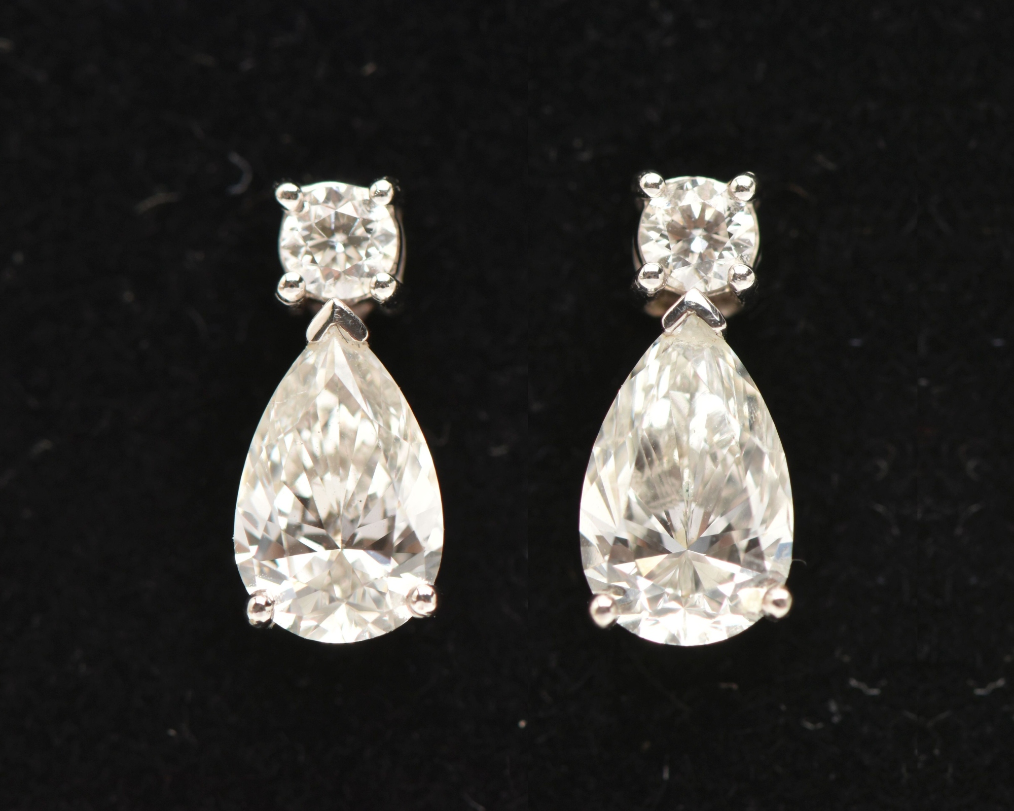 Pear Cut Diamond Stud Earrings Sold £2,500