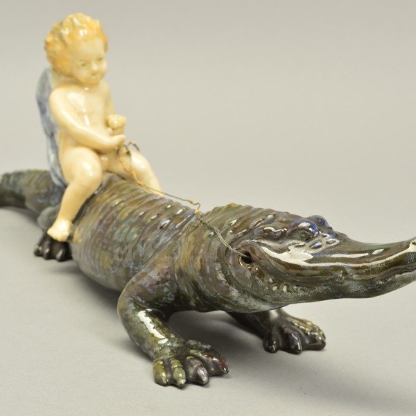 Rare Royal Doulton Boy On A Crocodile Sold 7 000