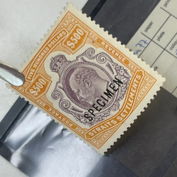 Straits Settlements $500 Stamp Web