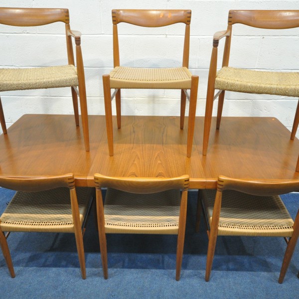 HW Klein For Bramin Mobler Mid C20th Danish Teak Extending Dining Table Sold £950