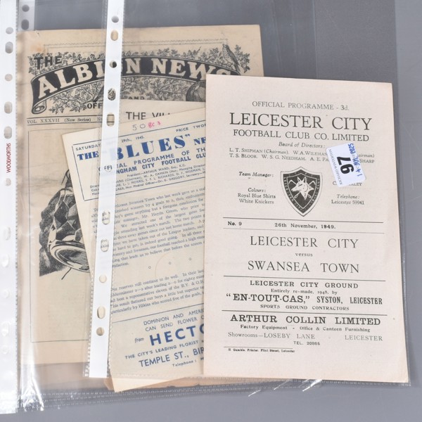 Football Programmes Vs Swansea Town FC Sold £150 Web
