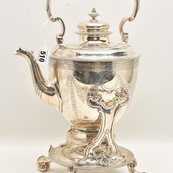 Victorian Spirit Kettle With Stand And Burner George Fox 1868 Sold £4,200