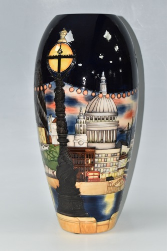 Lot 846, the Moorcroft prestige 'London' vase.