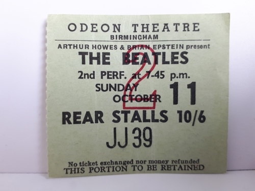 The Beatles at the Birmingham Odeon, 1964.