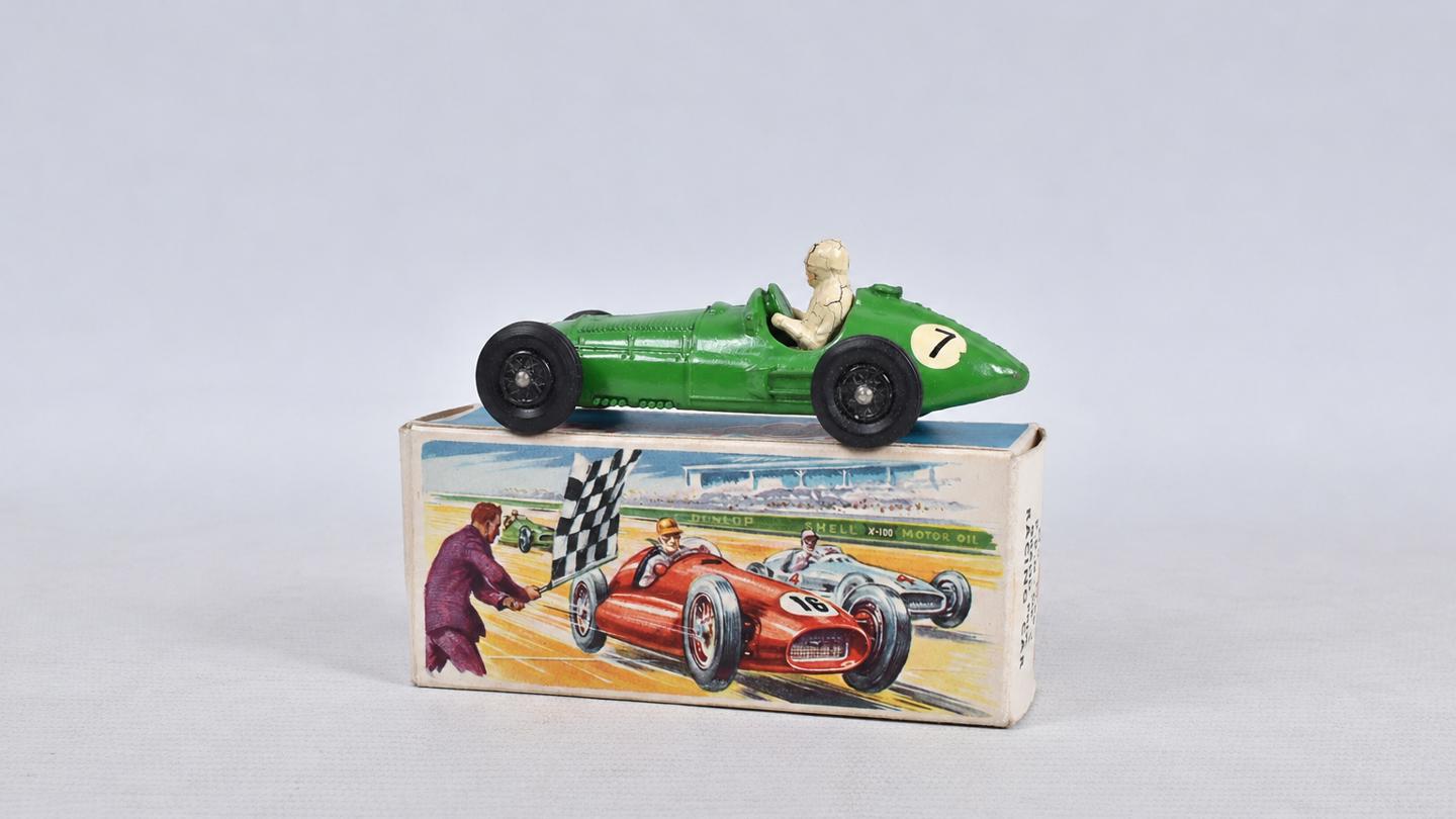 Vintage Green Race Car and Box.png