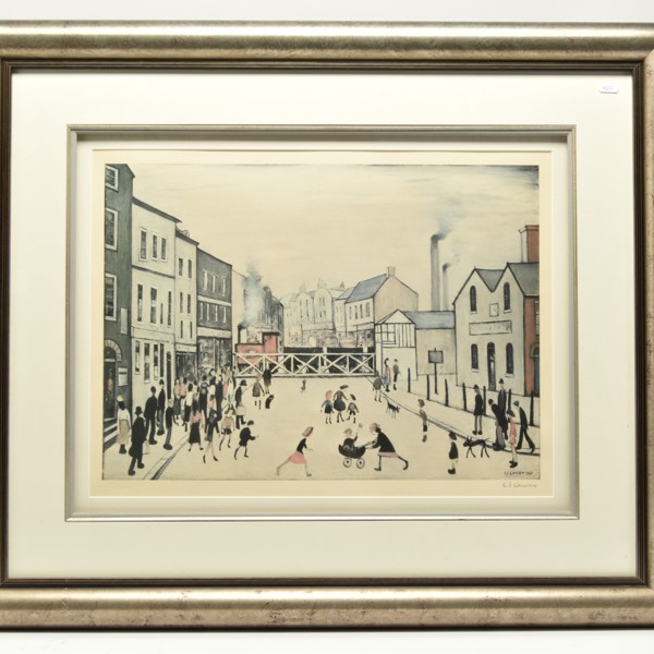 LS Lowry Signed Limited Edition Print 'Level Crossing, Burton Upon Trent' Sold £1,700 Web