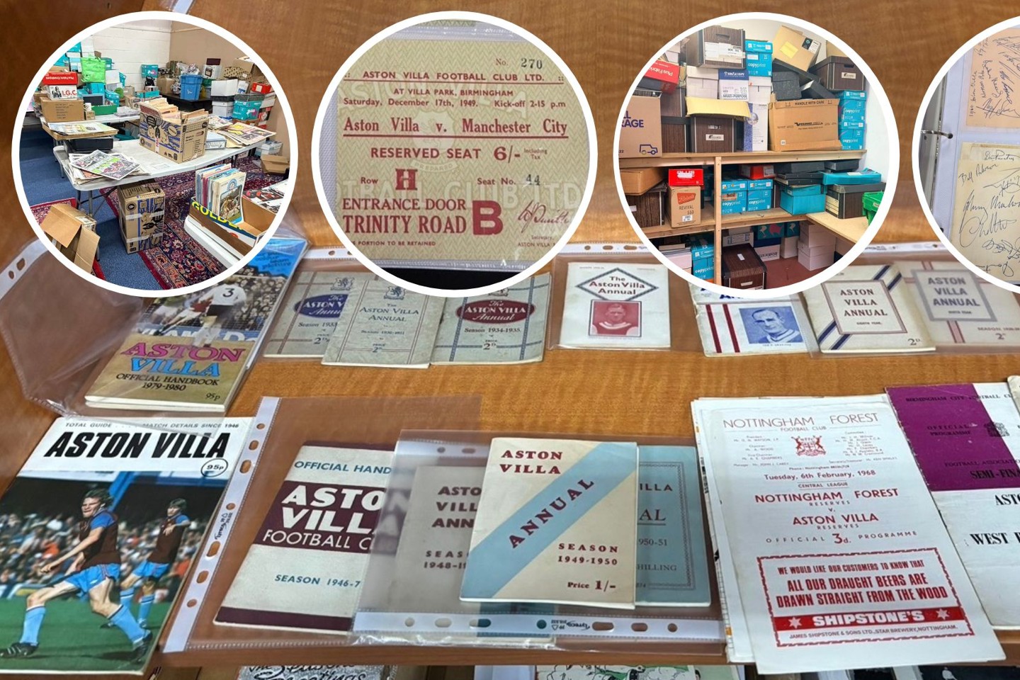 Football Programmes Tickets Collage Web Page Top