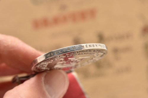 Mr Joiner's name on his BEM.