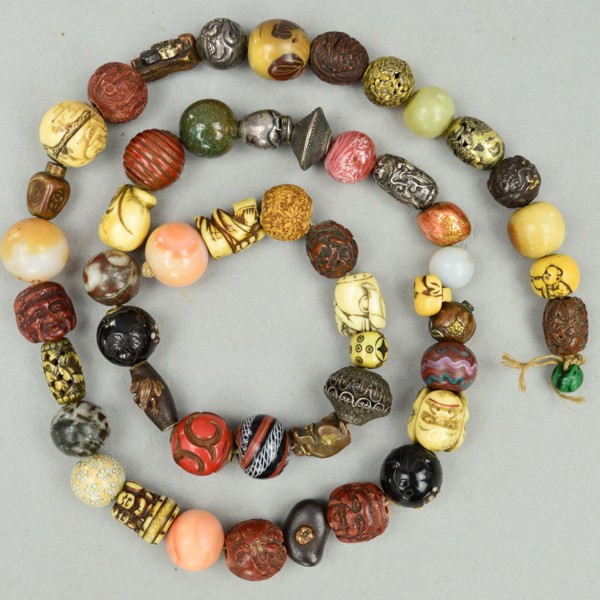 A String Of 51 Japanese Ojime Beads Sold £2,600