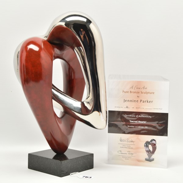 Jennine Parker 'Sacred Hearts' Bronze Sculpture Sold £520