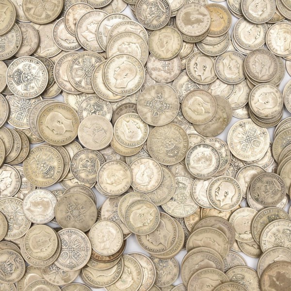 Pre 1947 Coins Florins And Shillings Sold £800