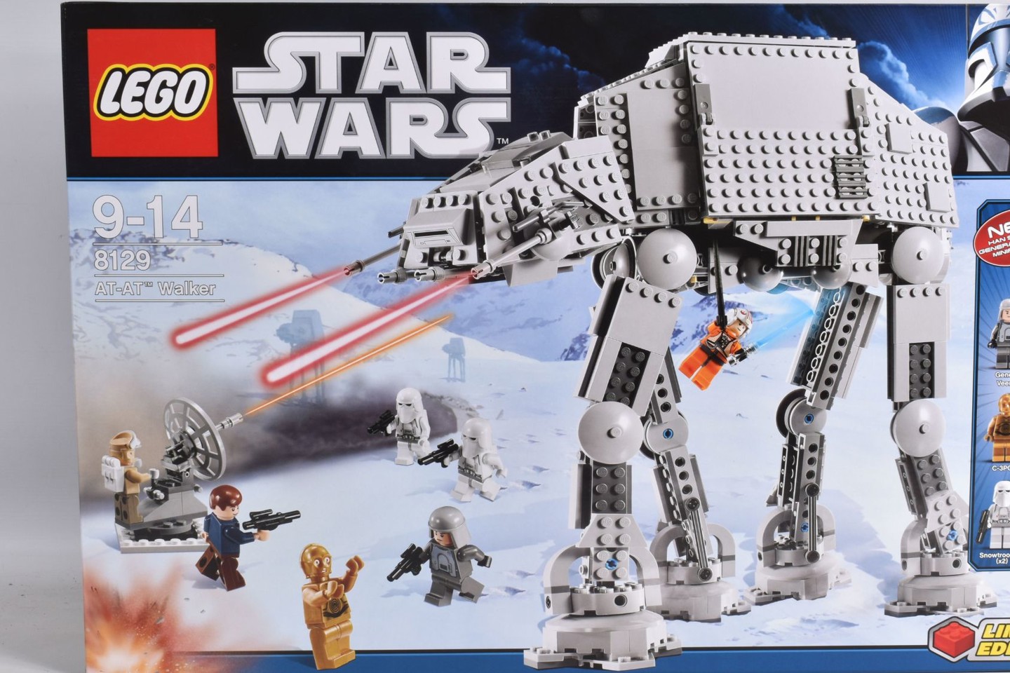 Page Top Sealed Boxed LEGO Star Wars AT AT Walker Reference 8129 30Th Anniversary The Empire Strikes Back Sold £200