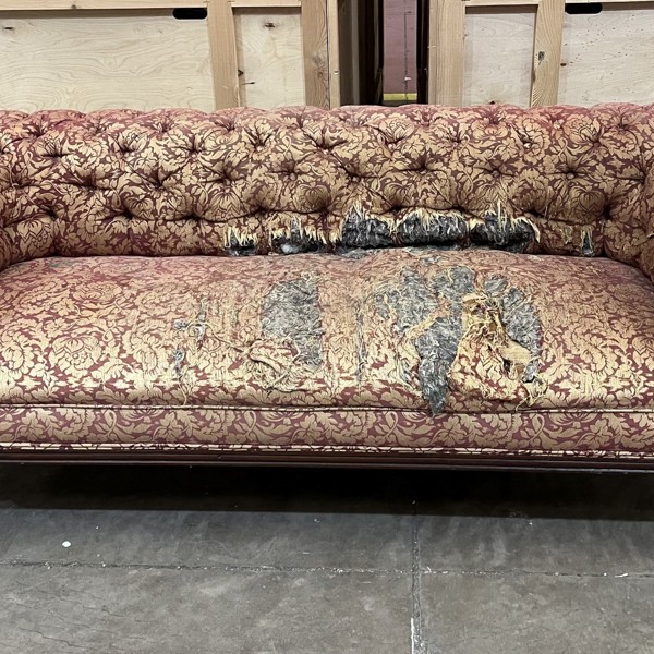 Victorian Walnut Framed Chesterfield Sofa Sold £1,050