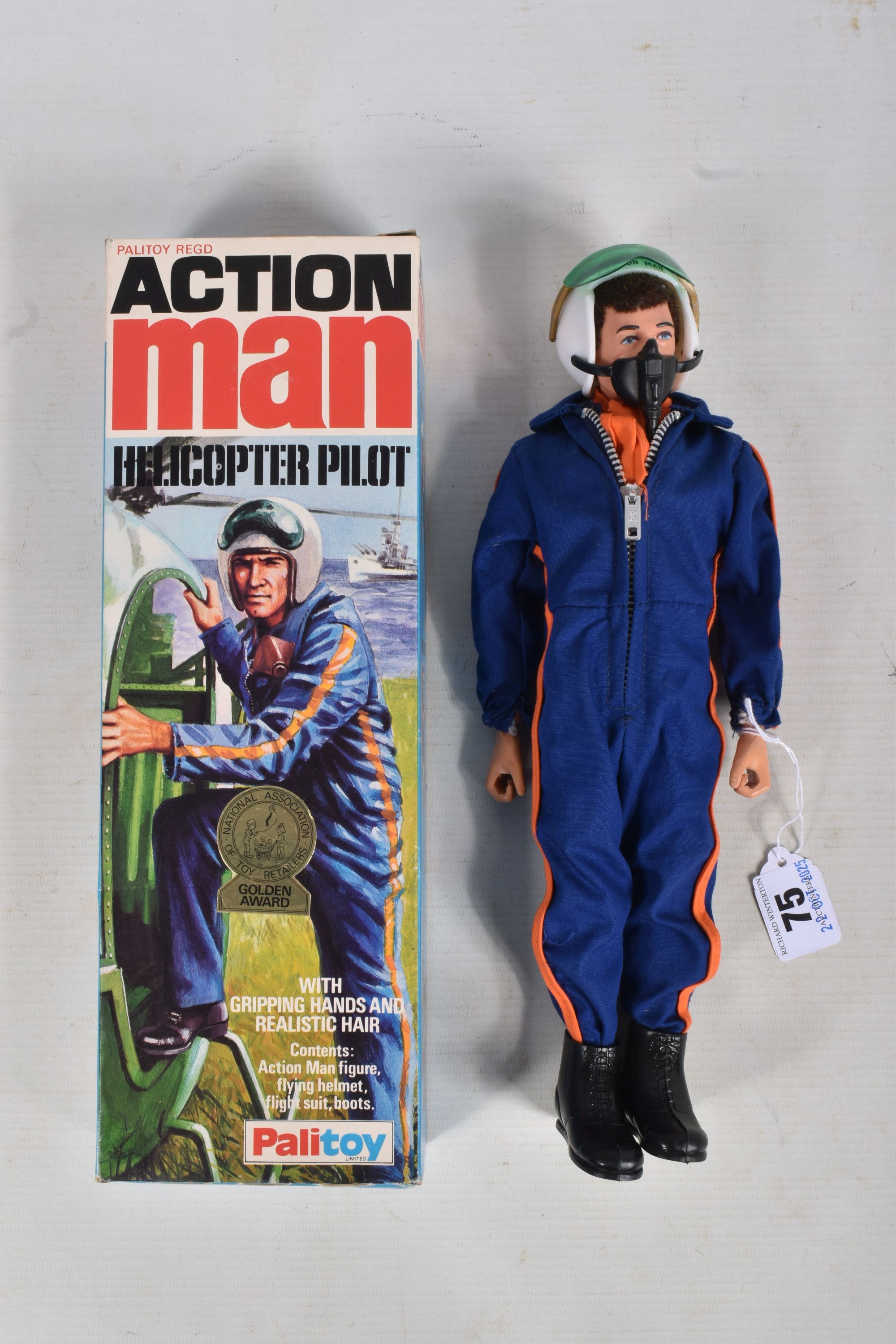 Boxed Palitoy Action Man Helicopter Pilot Figure Sold £240