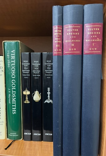 Highlights of the collection include volumes one, two and three of Silver Spoons And Hallmarks by Commander George Evelyn Paget How, privately printed London 1957.