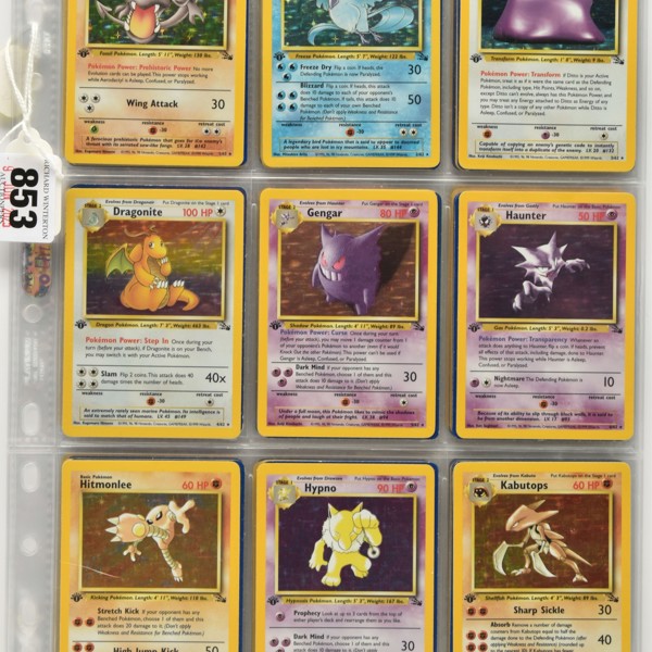 Complete Pokemon 1St Edition Fossil Set Sold £1,200 Web
