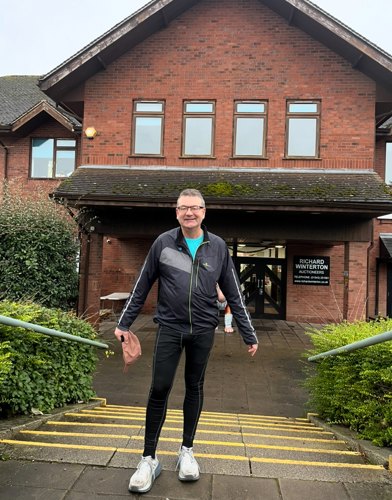 Richard Winterton is training hard for the 2026 London Marathon.