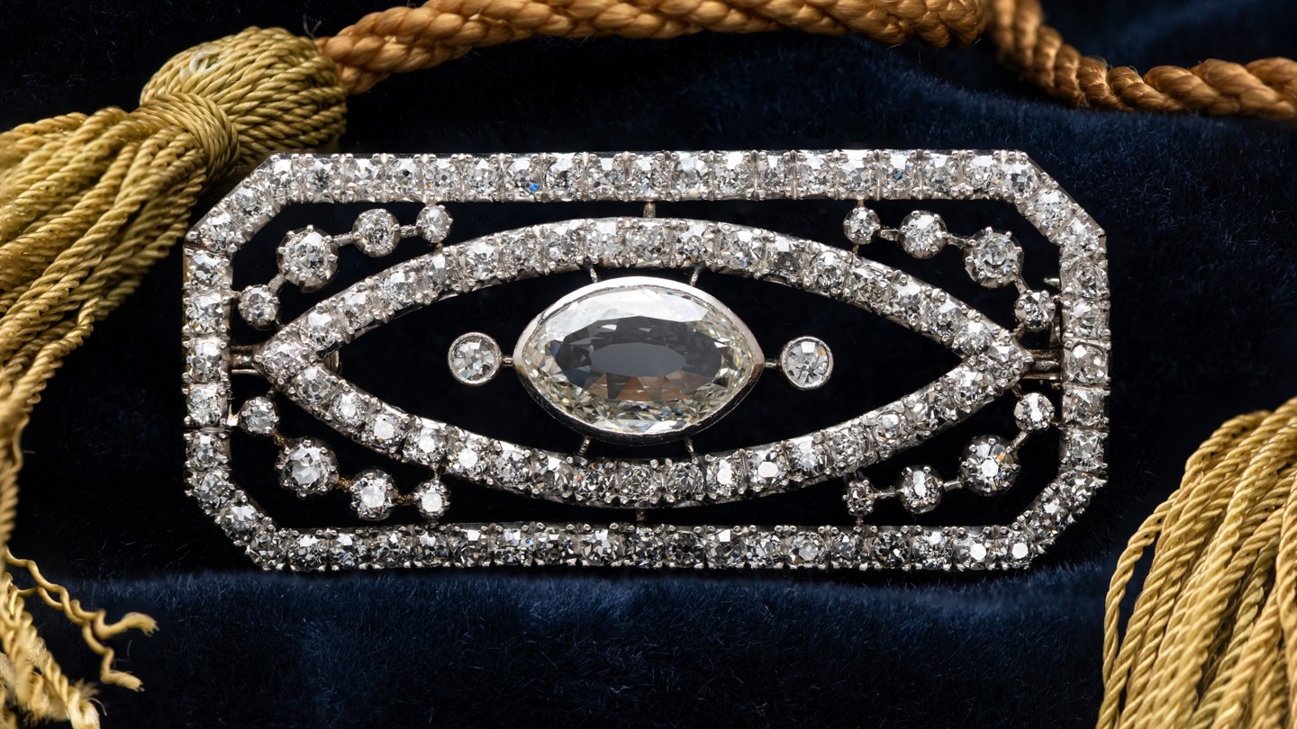 Art Deco Diamond Brooch Sold £2,300