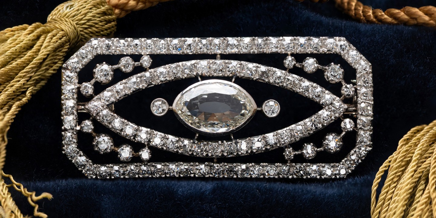 Art Deco Diamond Brooch Sold £2,300