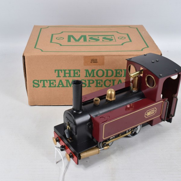 Boxed MSS O gauge live steam 0-4-0 side tank engine sold £320.jpg