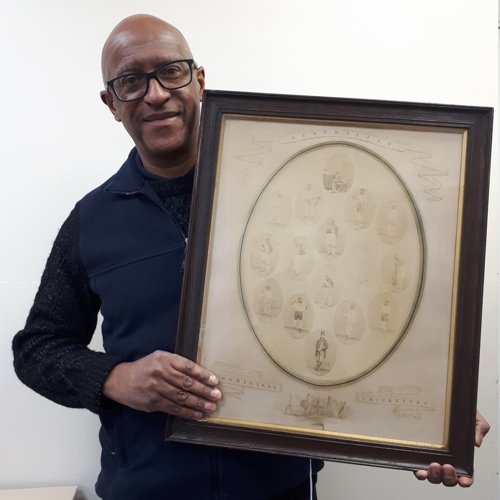 Auctioneer and valuer David Fergus with the print.