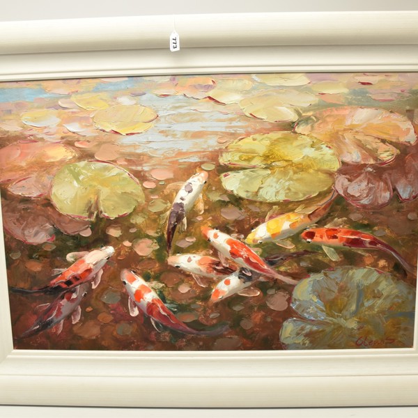 C Lewis Chen Tai Yu Regal Movements II Oil On Canvas Sold £500