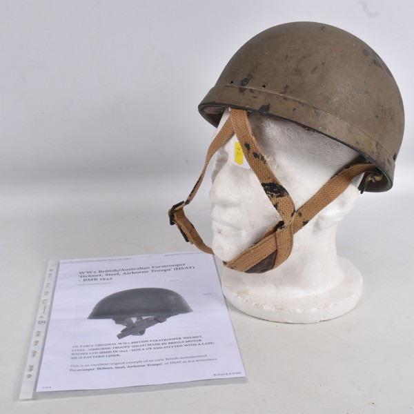 WW2 British Forces Parachute Helmet Sold £900