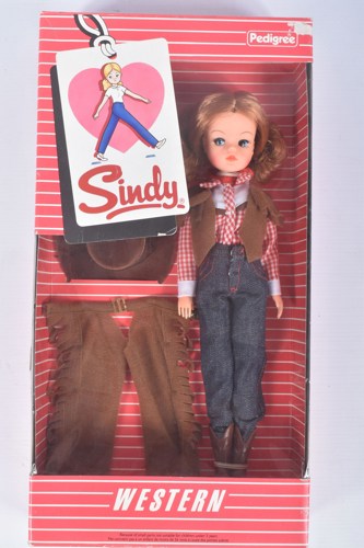 This boxed Pedigree Sindy western doll made £340.
