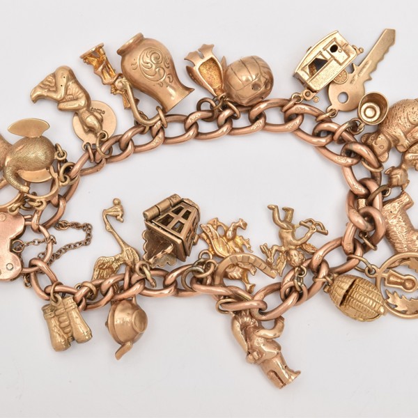 Rose Metal Charm Bracelet Sold £1,350