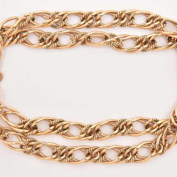 9Ct Gold Fancy Curb Link Chain Sold £1,100