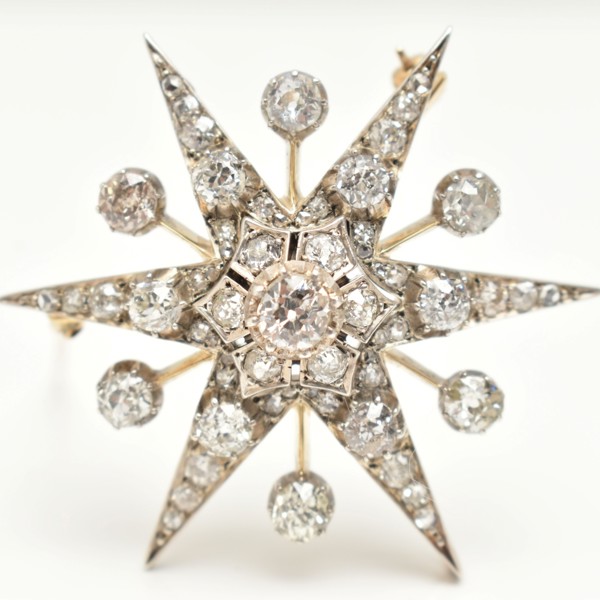 Victorian Diamond Set Star Brooch Sold £1,450