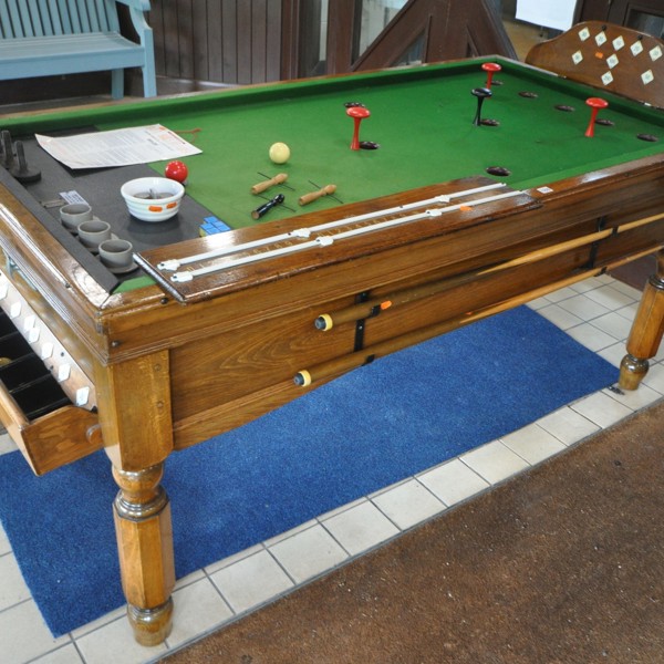 Oak Coin Operated Slate Bed Bar Billiards Table Sold 1 100