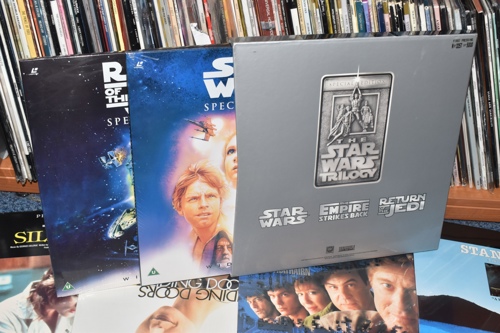 LaserDiscs of the original Star Wars trilogy.