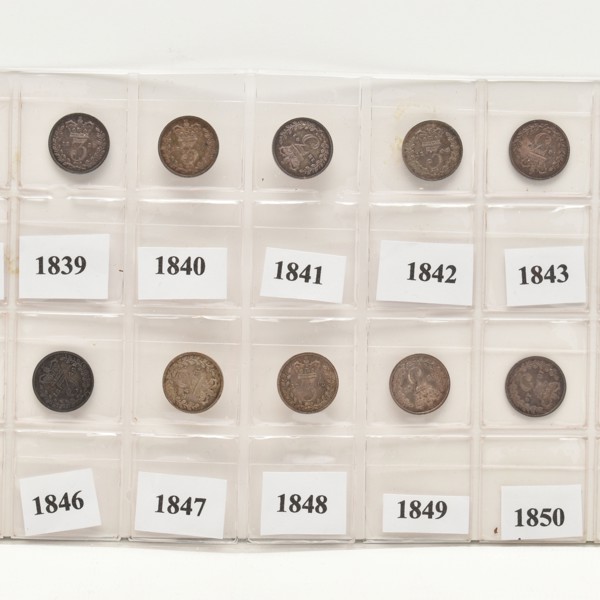 Group Of 14 3D Coins From Victoria 1838 To 1851 Sold £1,800