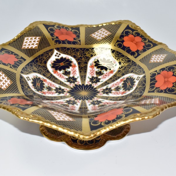 Royal Crown Derby Old Imari Pedestal Bowl 1128 Pattern Sold £950