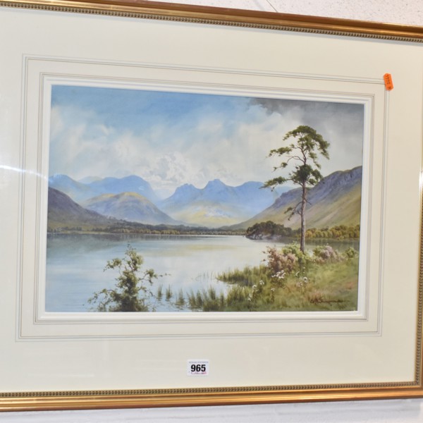 Edward Horace Thompson 'Windermere And The Langdale Pikes' Sold £700