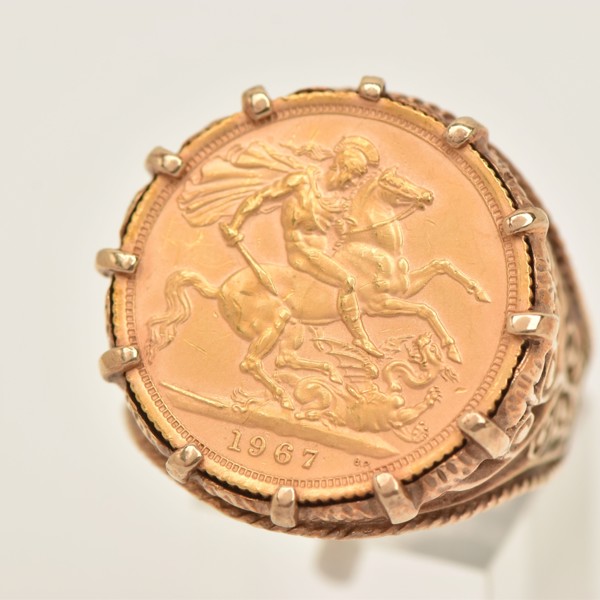 1967 Gold Sovereign Ring Sold £750