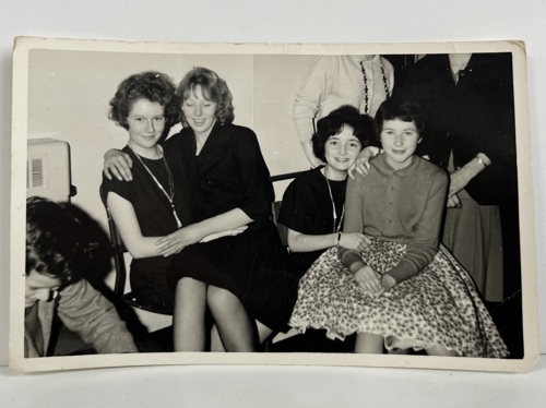 From left: Elizabeth with her friends Anne, Barbara (Babs) and cousin Mary in the early 1960s.