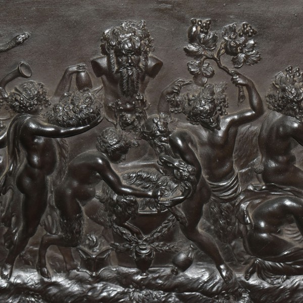 Detail From C19th Wedgwood Black Basalt Relief Cast Plaque 'Bacchanalian Sacrifice' Sold £620