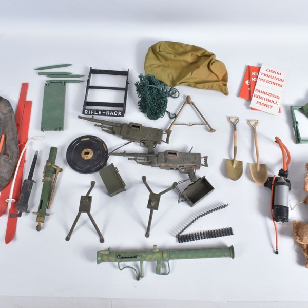 Palitoy Action Man uniforms and accessories with six figures sold £600 (detail).jpg