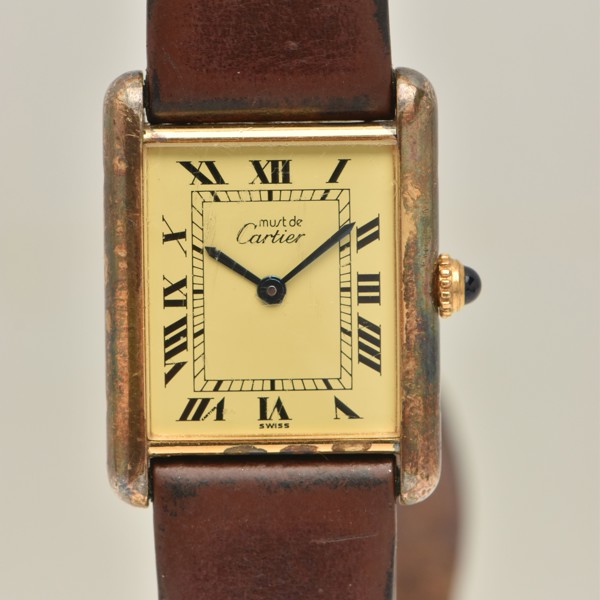 Must De Cartier Gilt Tank Watch Sold £700