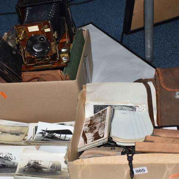 Vintage Aircraft Photos And Plate Camera Sold £1,000
