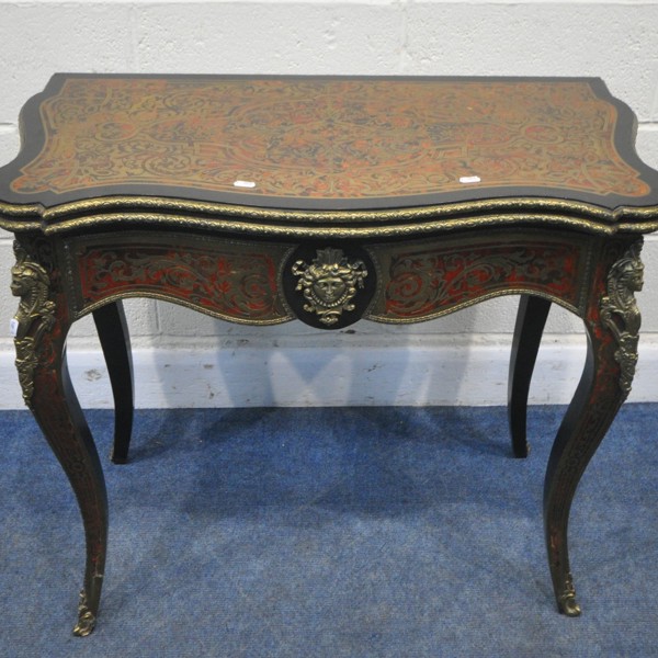 Louis XV Style Card Table With Revolving Fold Over Top Sold £520