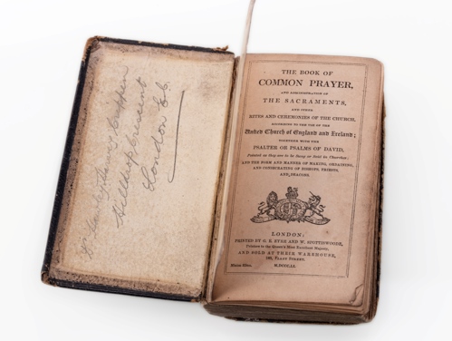 Dr Crippen’s name and address are written inside the front cover.