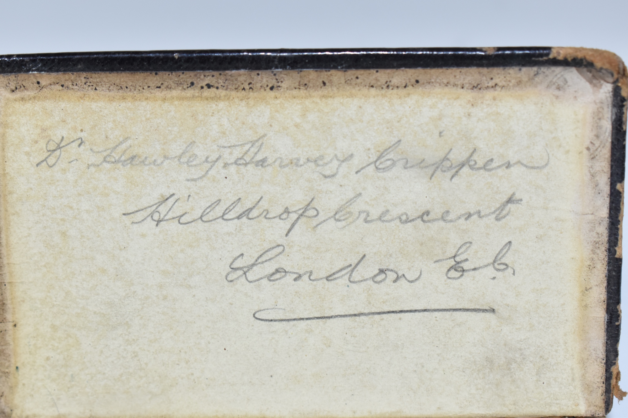 Dr Crippen Prayer Book Inscription Web