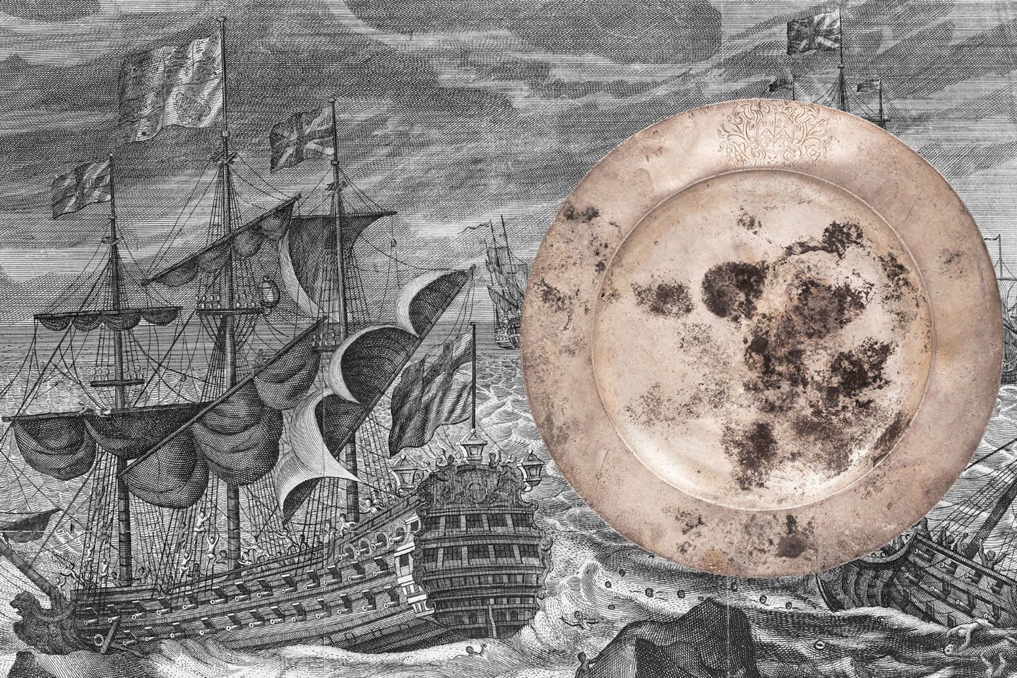 HMS Association Silver Plate Public Domain Engraving