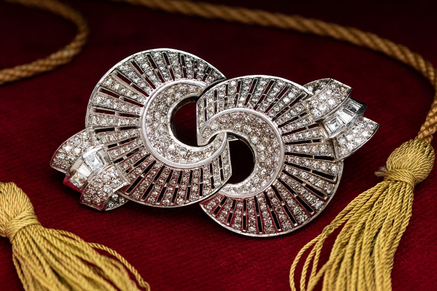 Art Deco Diamond Set Brooch Clip Approx 3.0Ct Sold £2,000