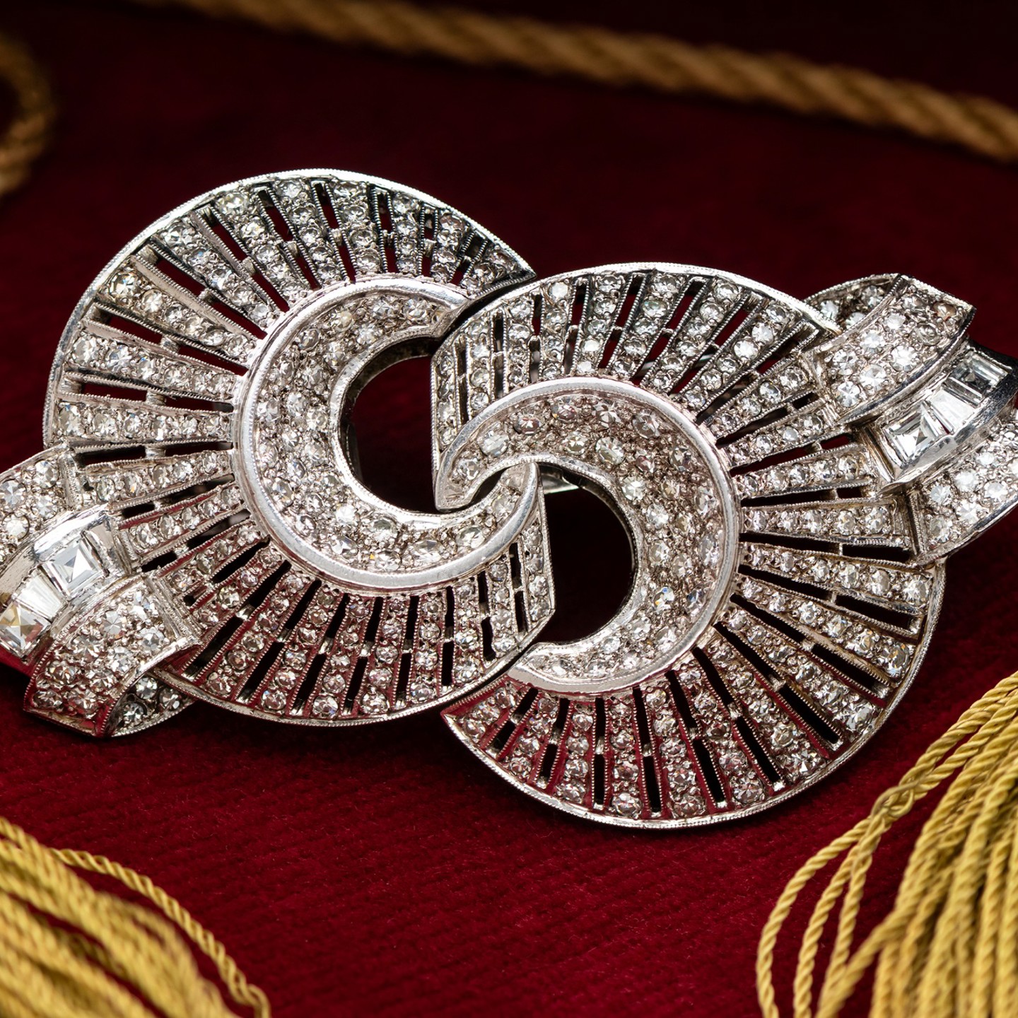 Art Deco Diamond Set Brooch Clip Approx 3.0Ct Sold £2,000