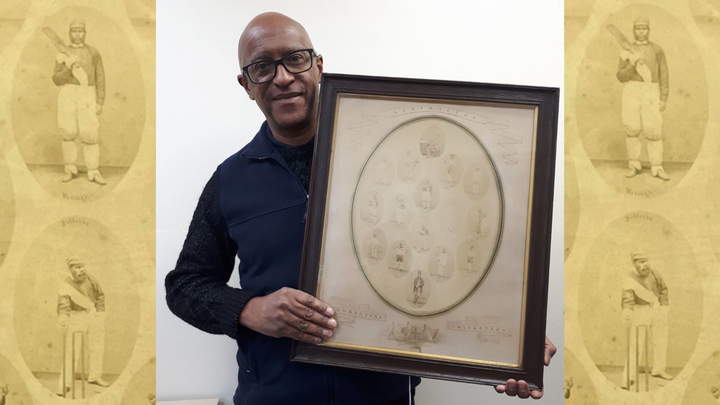 David Fergus With 1868 Australian Aboriginal Cricketers Print 2 Web Page Top